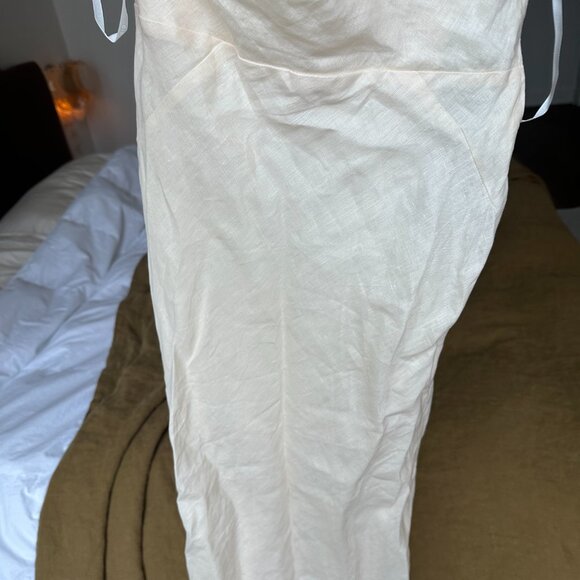 DISSH JOELLE CREAM LINEN MIDI DRESS - Picture 7 of 7